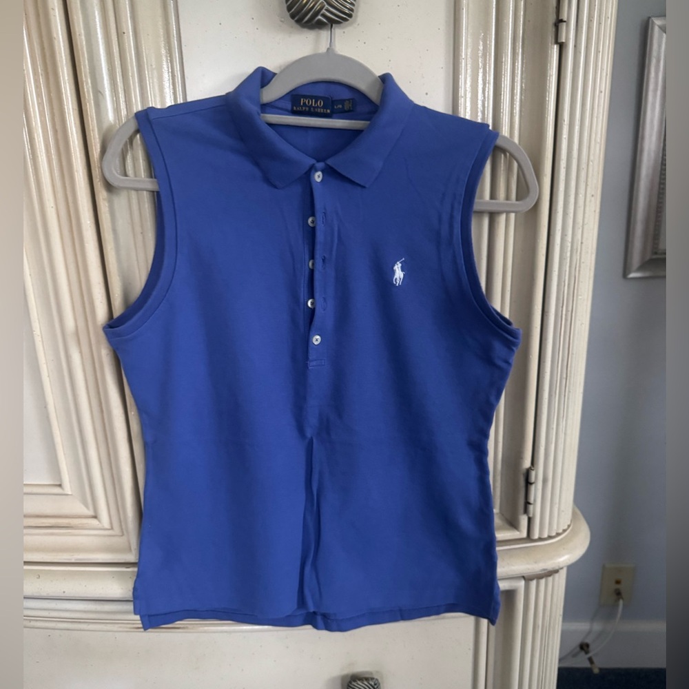 Ralph Lauren sleeveless ladies shirt. Size L